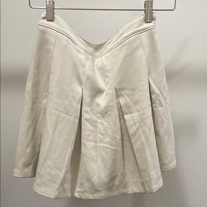 Hollister Cream A-Line Pleated Mini Skirt